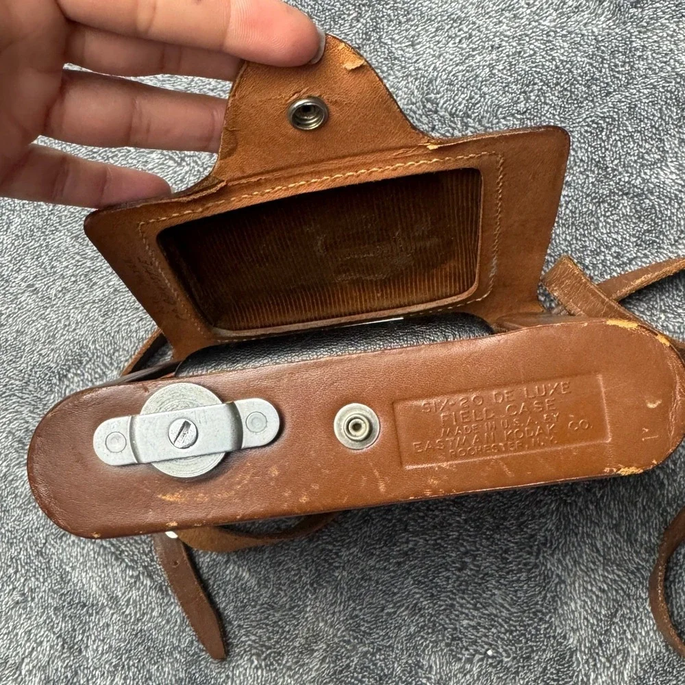Vintage Kodak Monitor Six-20‎ Folding Camera 620 Film w/ Leather Case USA